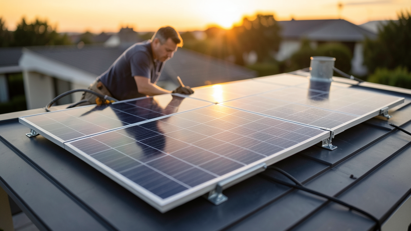 prix panneau solaire m² guide 2026 installation professionnelle sur toit moderne