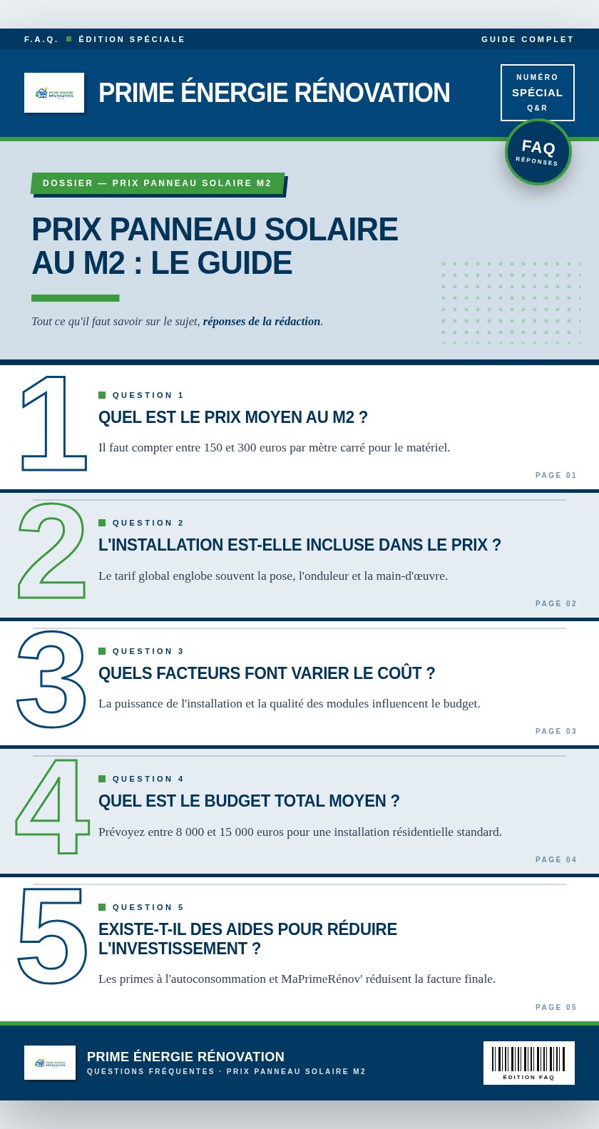 Infographie : Prix panneau solaire au m2 : le guide
