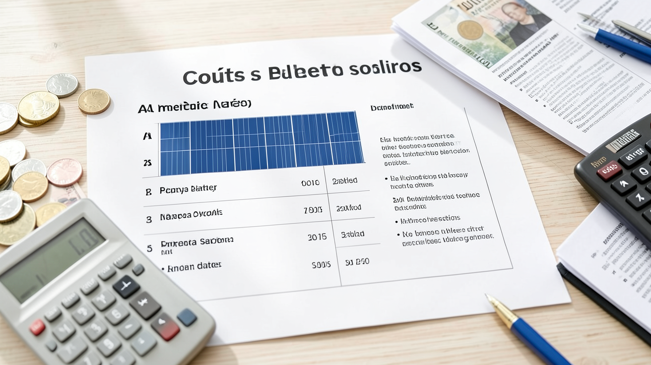 prix panneau solaire au mètre carré décomposition des coûts matériel pose onduleur démarches TVA
