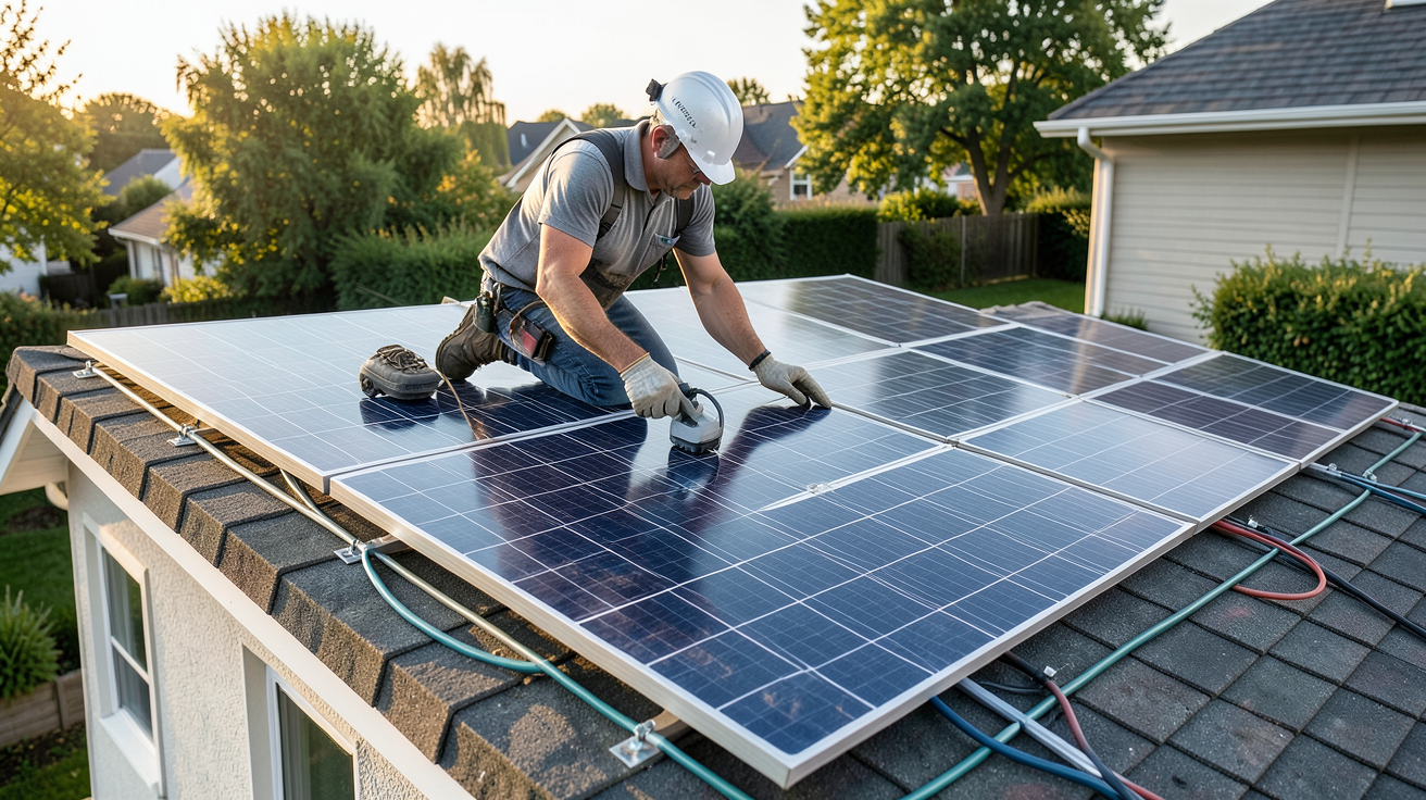 prix d'un panneau solaire photovoltaïque budget installation complète avec pose sur toit de maison