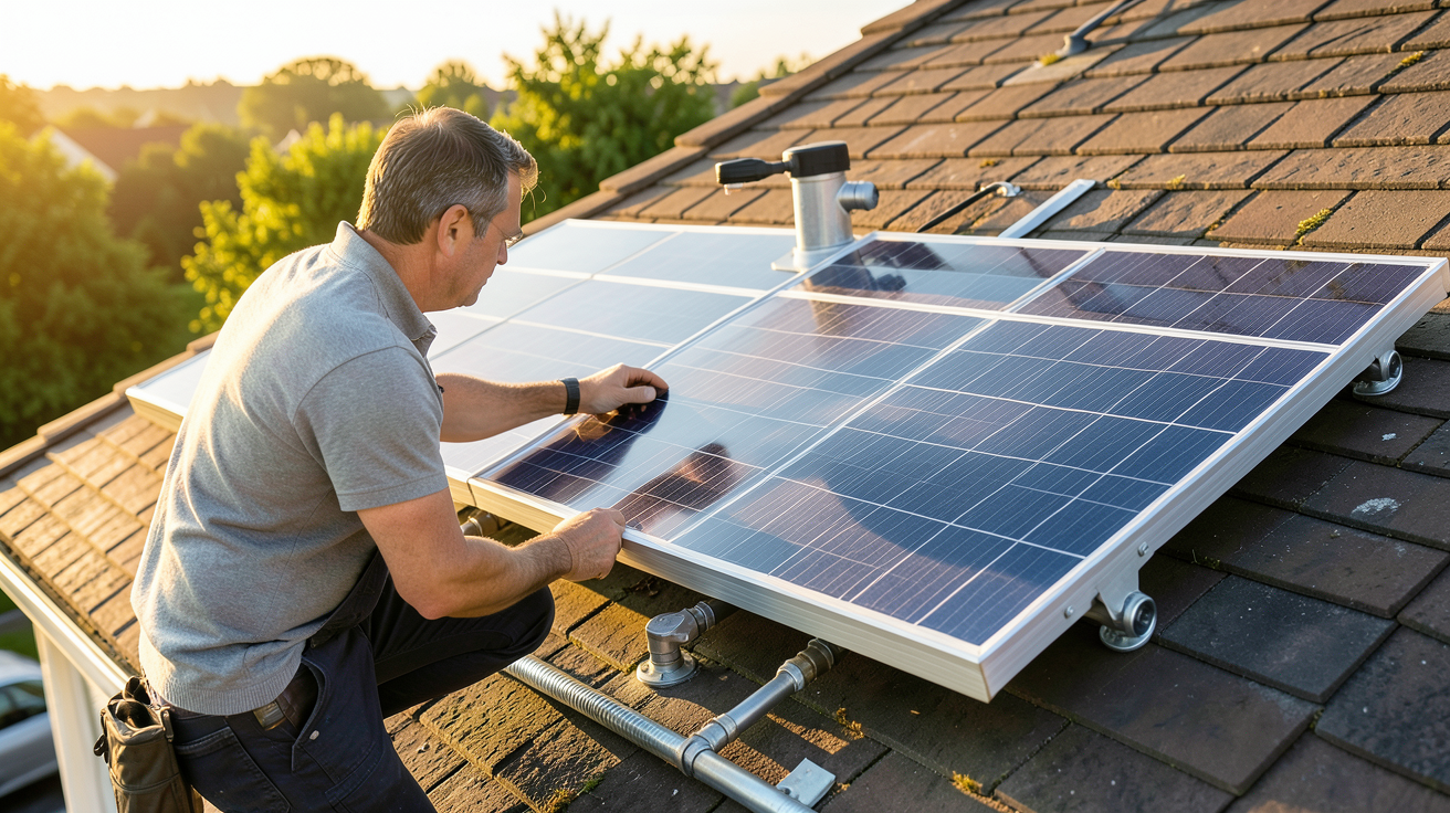prix panneau solaire pour chauffe eau installation professionnelle sur toit de maison en 2026