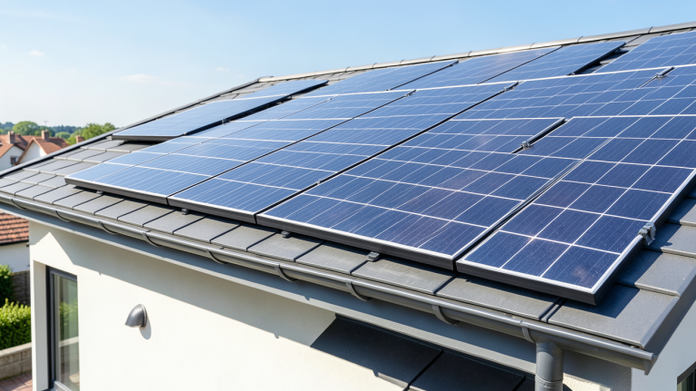 prix panneau solaire pour chauffe eau installé sur le toit d'une habitation résidentielle