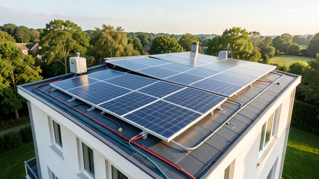 prix panneau solaire pour maison 200m2 installation professionnelle sur toit résidentiel