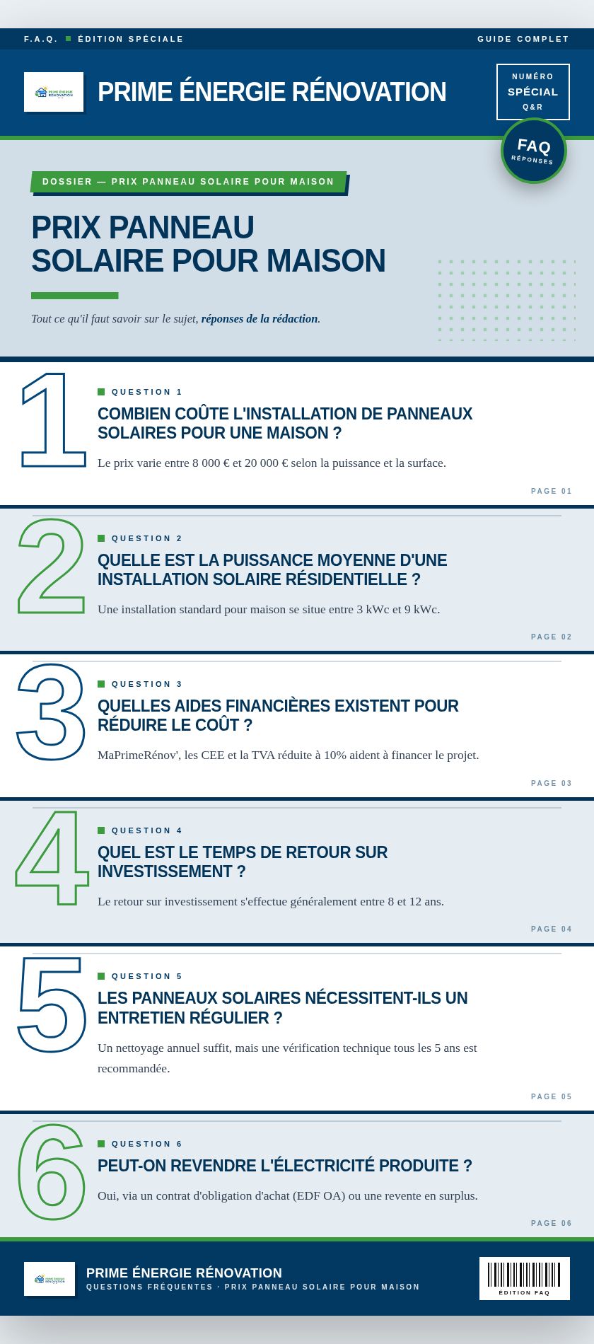 Infographie : Prix panneau solaire pour maison