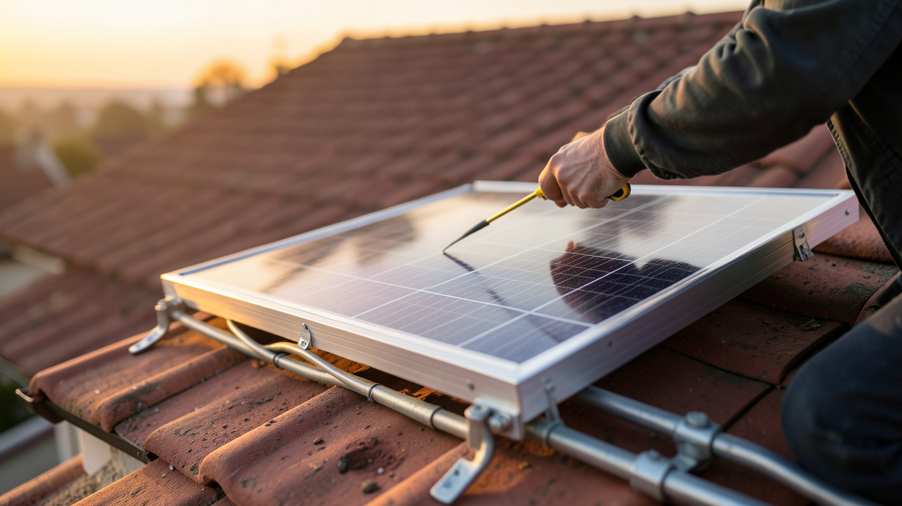 prix panneau solaire thermique installation 2024 sur toit résidentiel avec professionnel