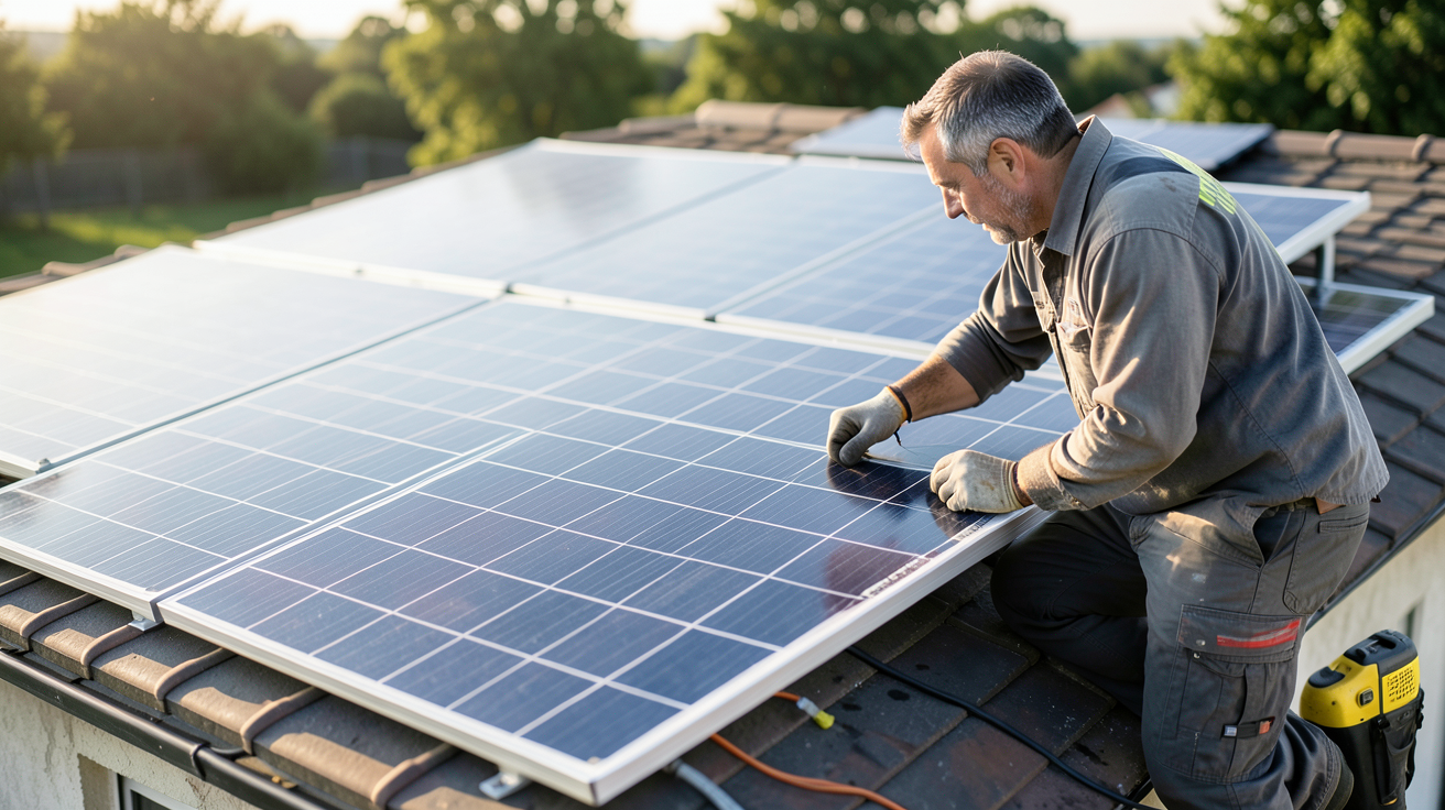 prix panneau solaire toit avec aides financières 2026 illustrant MaPrimeRénov', prime autoconsommation et TVA réduite
