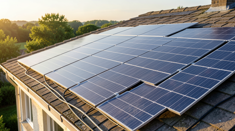 prix panneau solaire toiture installation sur une maison individuelle