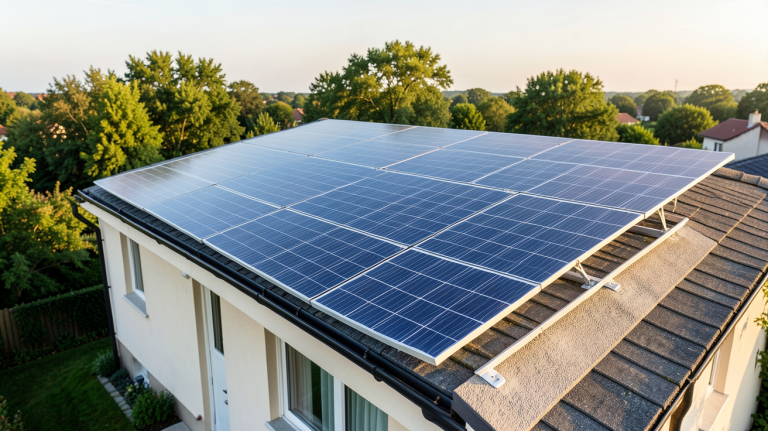 prix panneaux photovoltaïque autoconsommation installation sur toit de maison individuelle