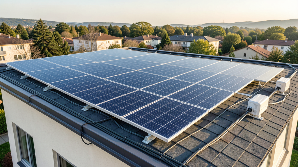 prix panneaux photovoltaiques 3kw installation sur toit de maison individuelle