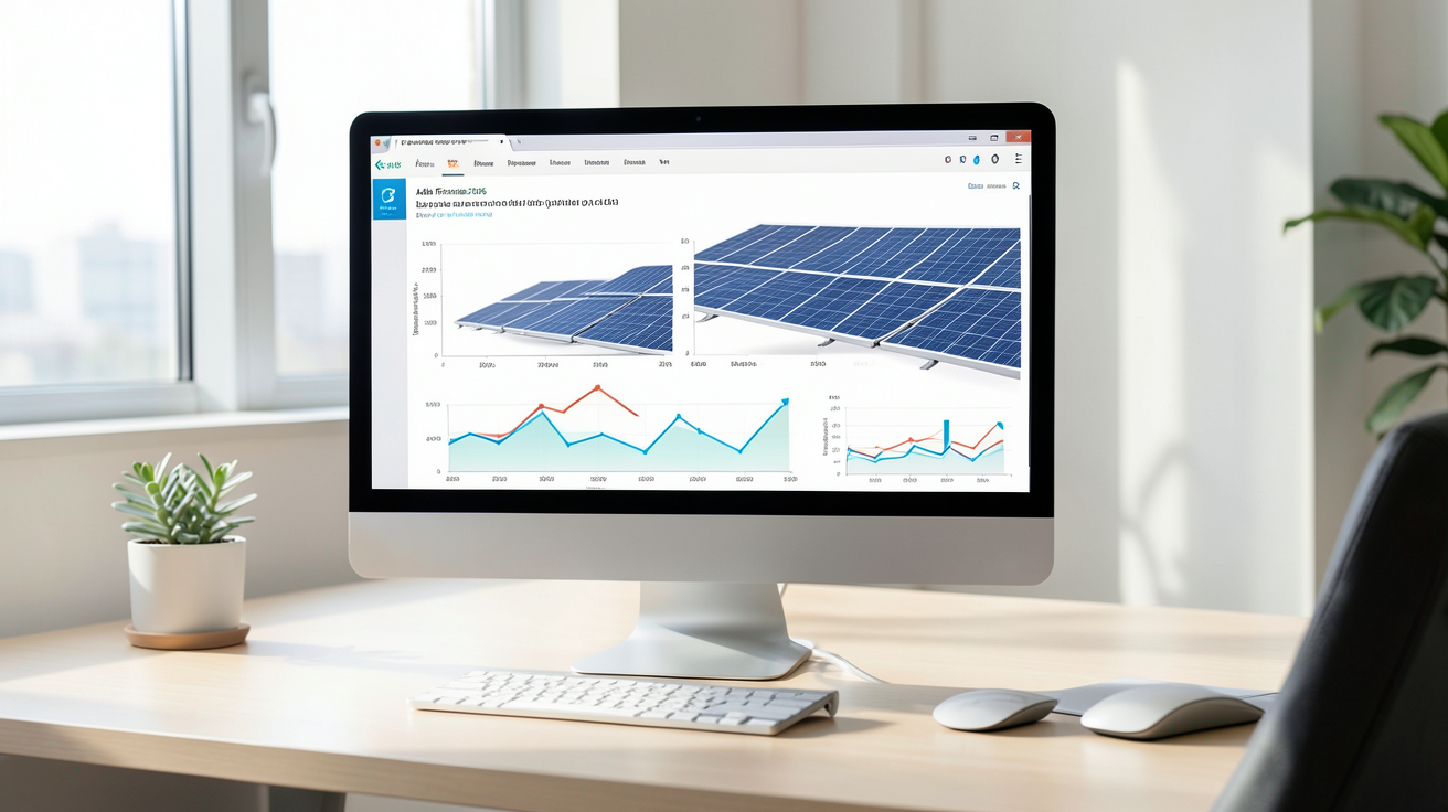 prix panneaux photovoltaïques au m2 : écran d'ordinateur affichant les aides financières 2026 pour les panneaux solaires