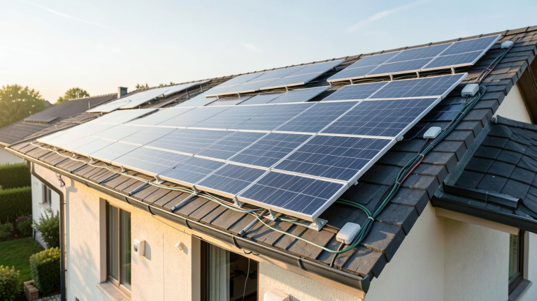 prix panneaux solaires 2022 installation sur toit de maison individuelle