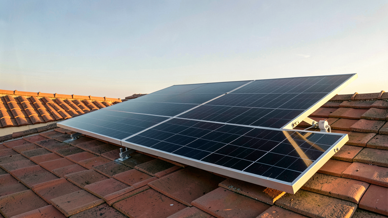 prix de panneaux solaires pour l eau chaude chauffe-eau solaire individuel (CESI) installé sur toit de maison moderne