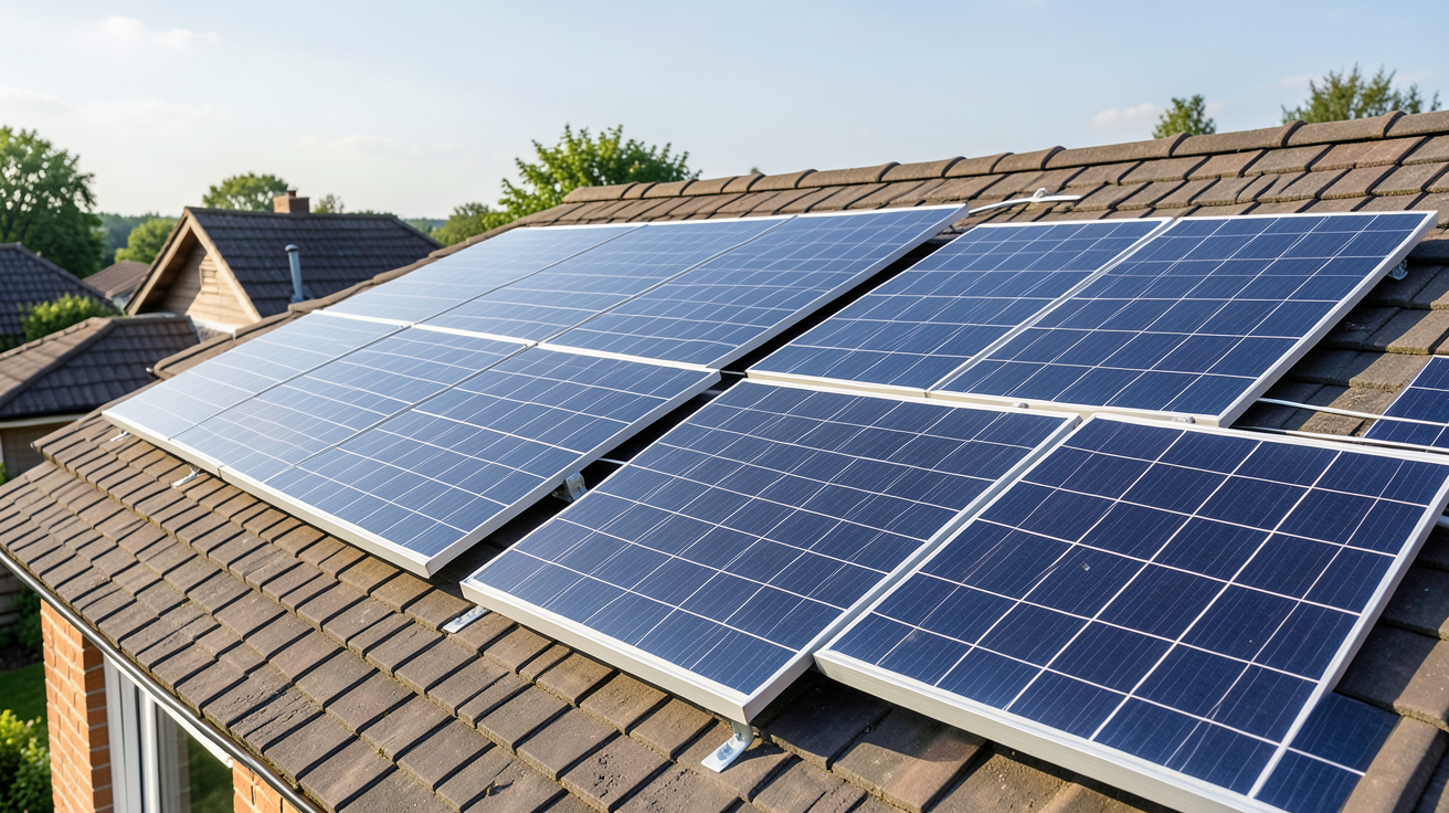 prix panneaux solaires nouvelle génération montrant des modules TOPCon, HJT et back-contact sur toit résidentiel