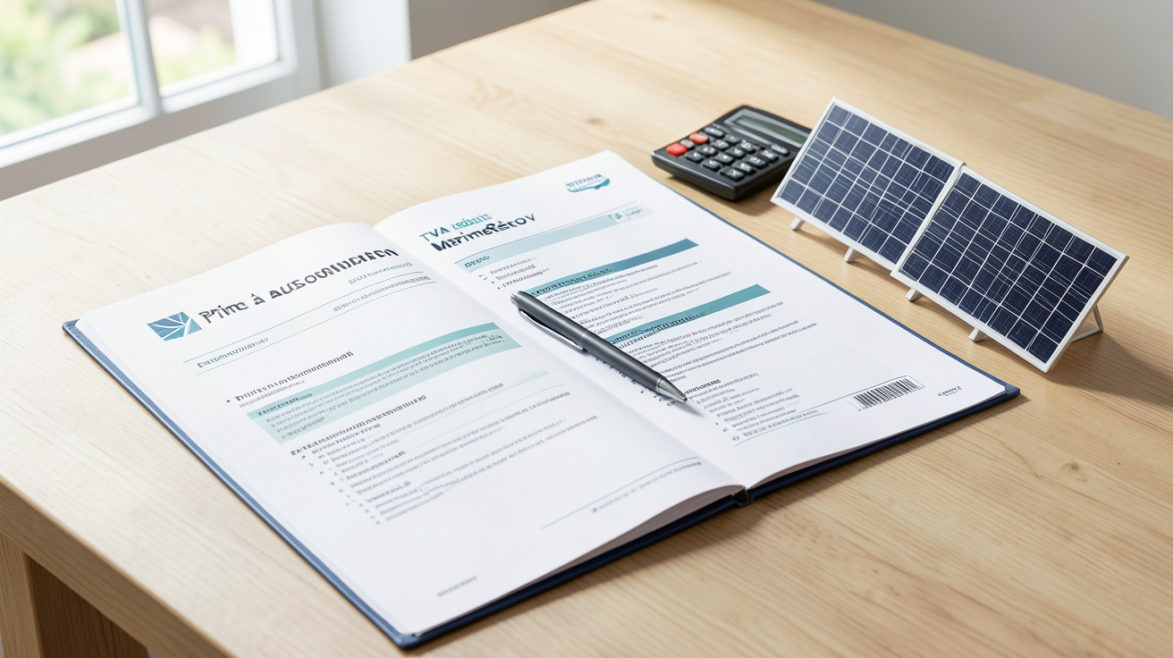 prix panneaux solaires photovoltaïques : dossier financier avec documents d'aides 2026 (prime autoconsommation, TVA réduite, MaPrimeRénov')