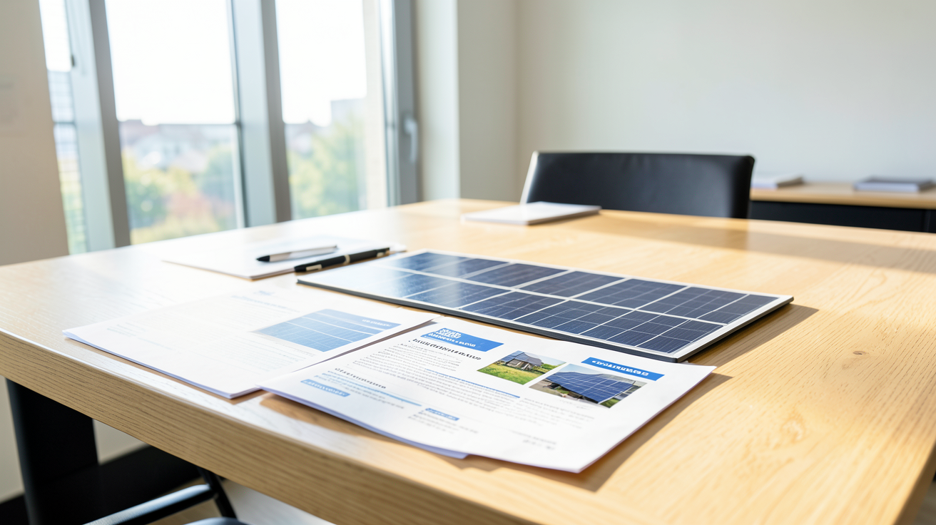 prix panneaux solaires photovoltaïques moins cher comparaison de devis sur un bureau moderne