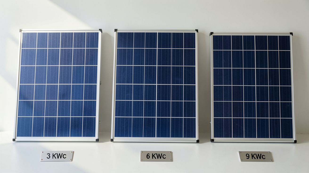 prix photovoltaique au kwc comparaison des installations 3kWc 6kWc 9kWc