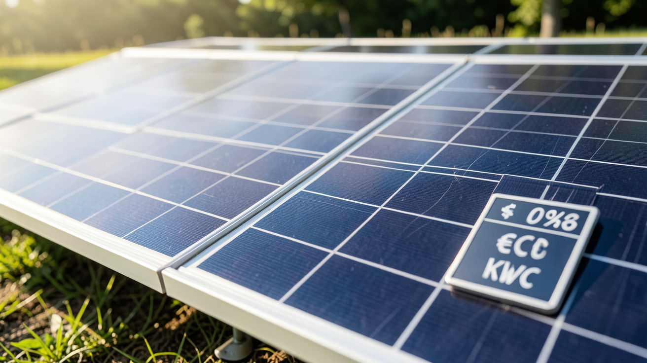 prix photovoltaique au kwc panneaux solaires avec indication du coût par kWc