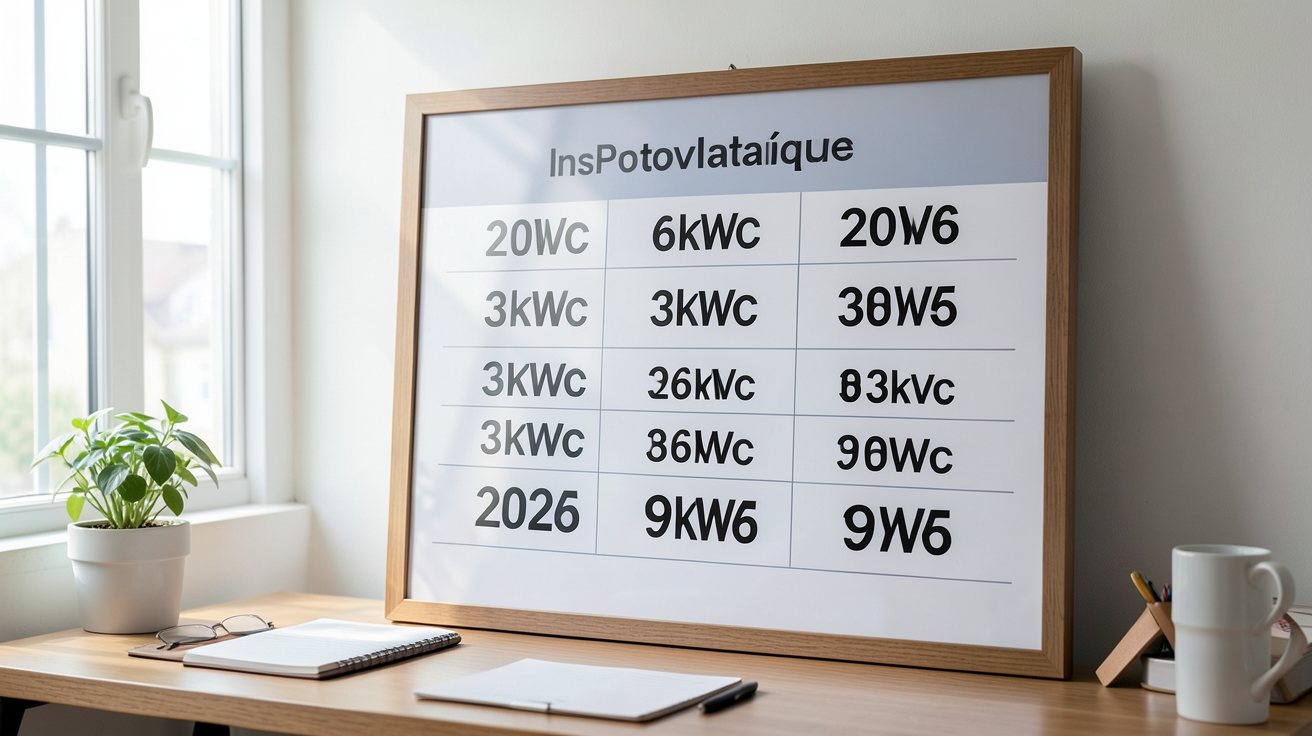 prix photovoltaique au kwc : tableau détaillé des coûts des installations 3kWc, 6kWc et 9kWc en 2026
