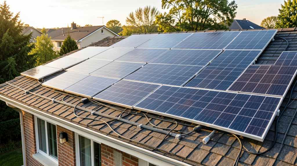 prix photovoltaique au m2 installation de panneaux solaires sur une maison