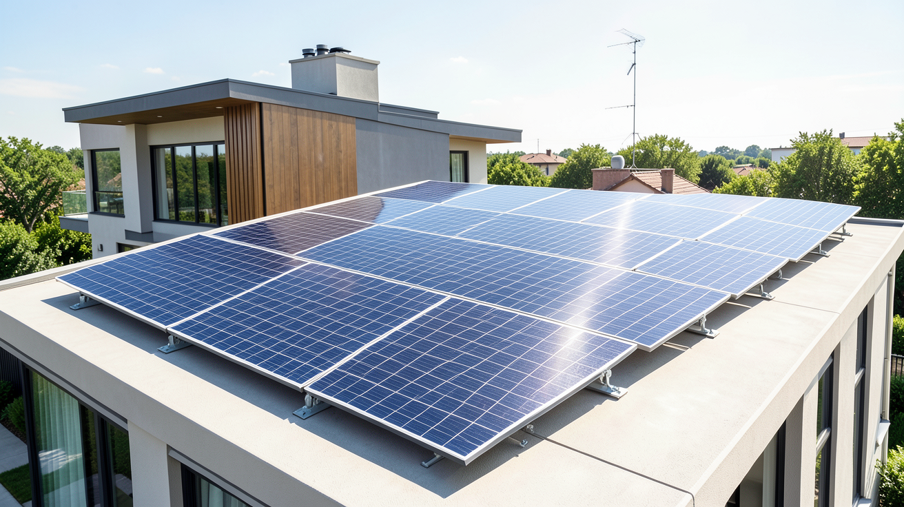 prix photovoltaique autoconsommation illustré par une installation de panneaux solaires sur une maison moderne