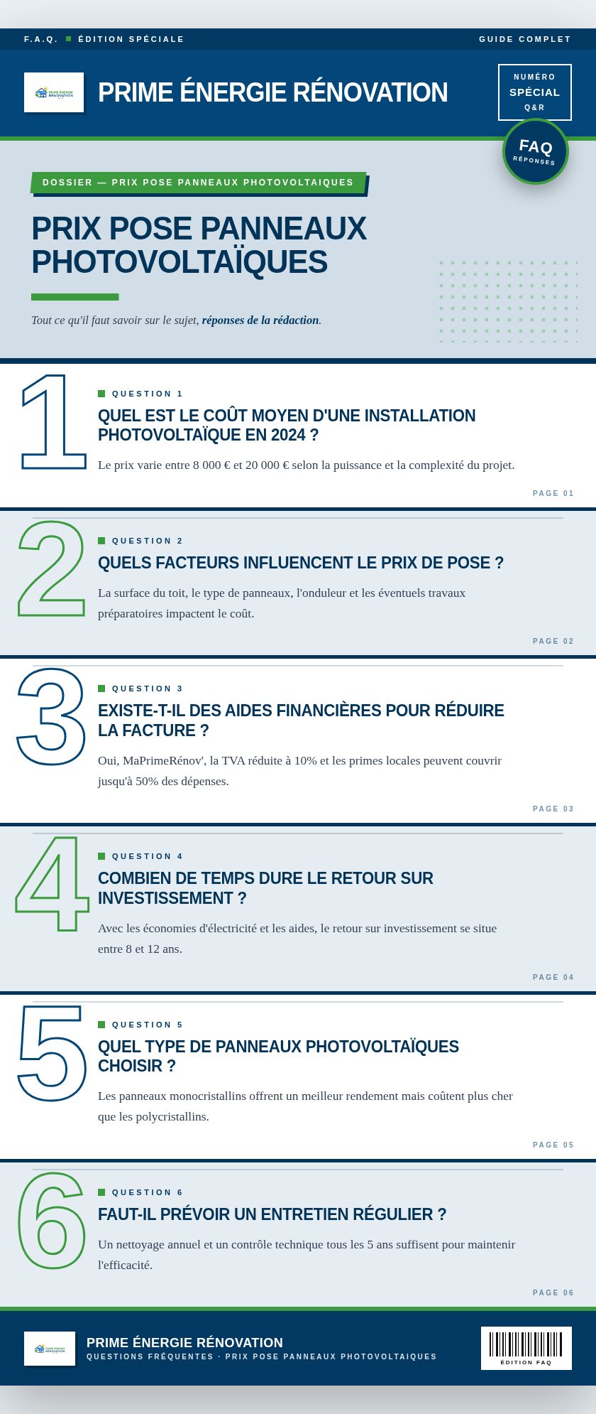Infographie : Prix pose panneaux photovoltaïques