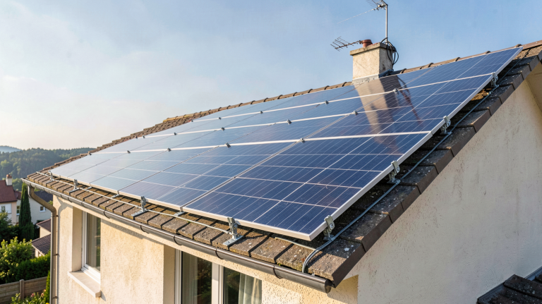 prix pose de panneaux solaires installation sur toit de maison individuelle