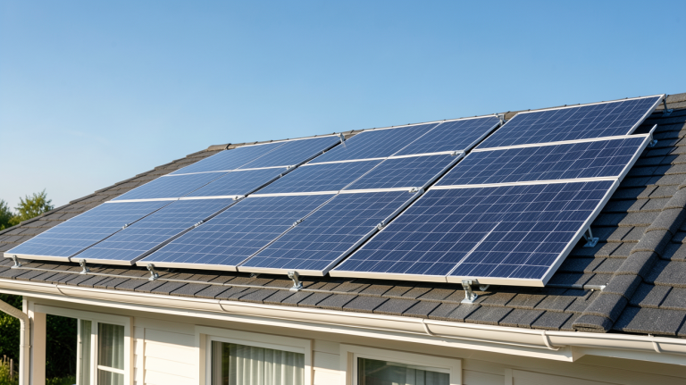 prix pour 10 panneaux photovoltaïque installation sur toit de maison individuelle