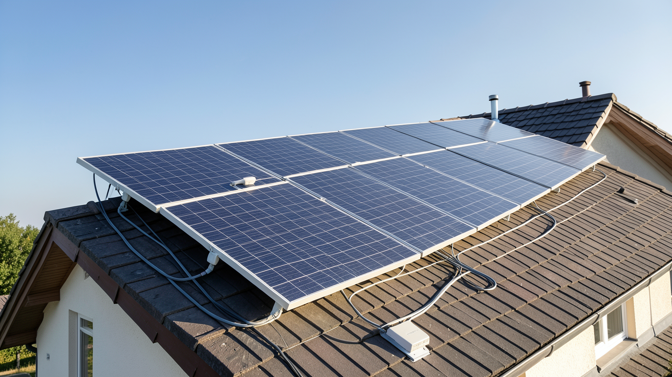 prix pour 10 panneaux photovoltaiques installation sur toit de maison individuelle