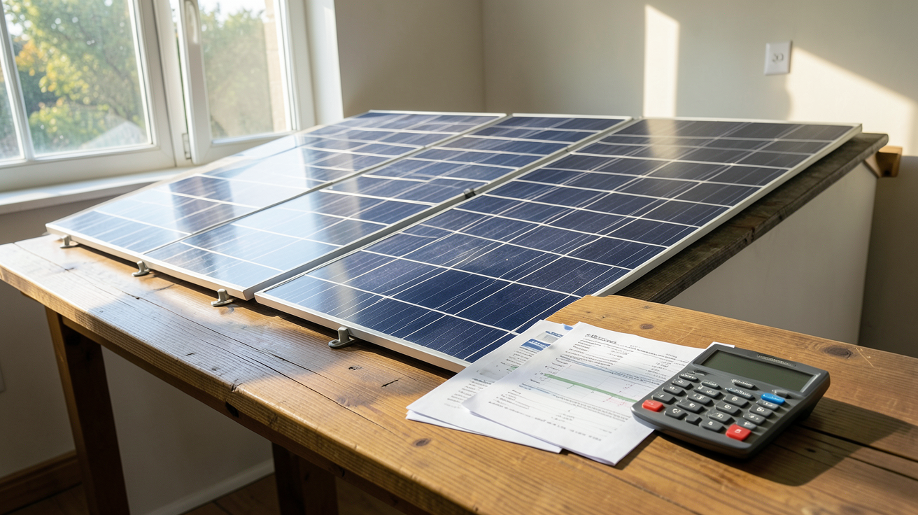 prix pour 20 panneaux photovoltaiques avec aides financières 2026 affichées sur des documents officiels