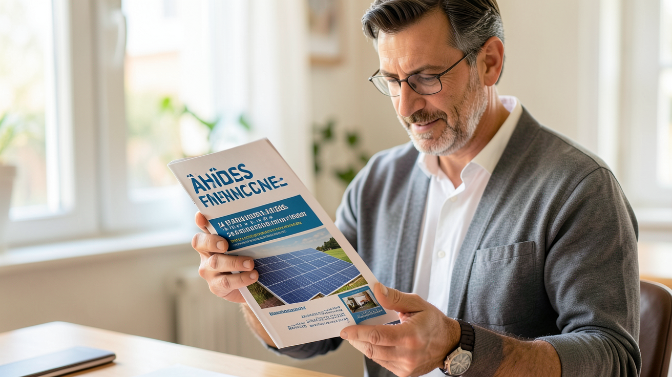 prix pour 24 panneaux photovoltaique montrant une brochure d'aides financières et subventions disponibles pour 24 panneaux en 2026