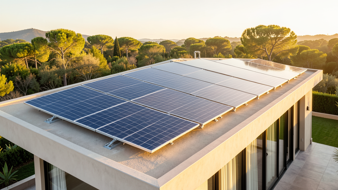 prix pour des panneaux solaires illustrés par une installation photovoltaïque sur une maison contemporaine