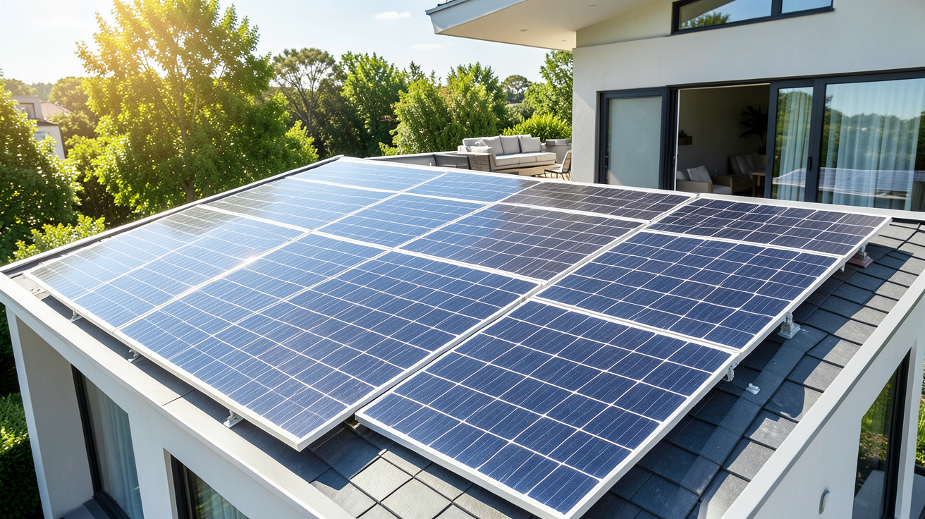 prix pour des panneaux solaires installés sur une toiture résidentielle moderne