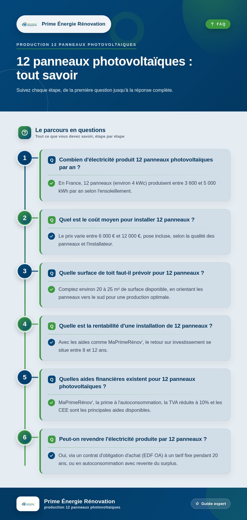Infographie : 12 panneaux photovoltaïques : tout savoir