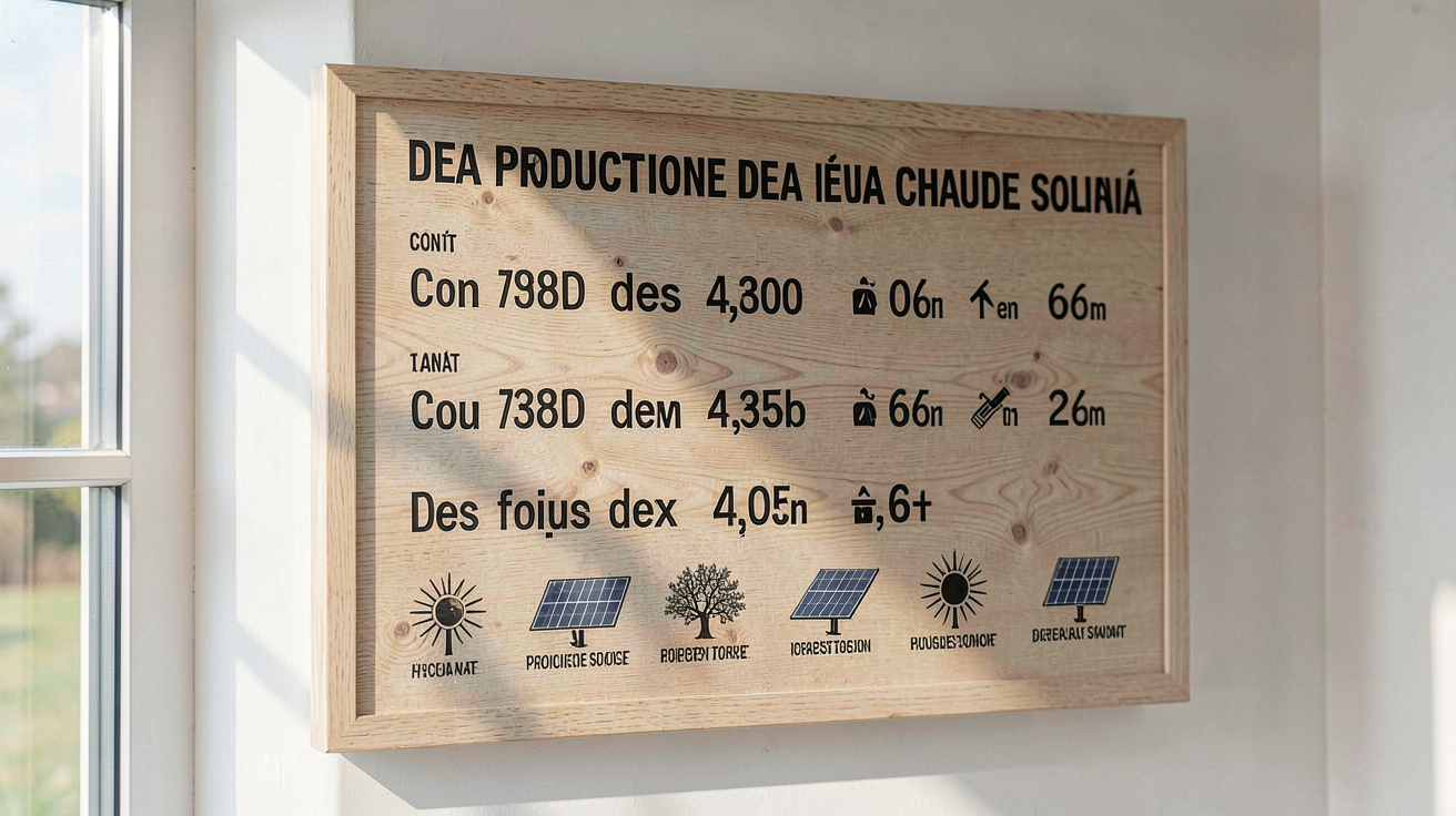 production eau chaude solaire prix tableau des coûts estimés par taille de foyer de 1 à 6+ personnes
