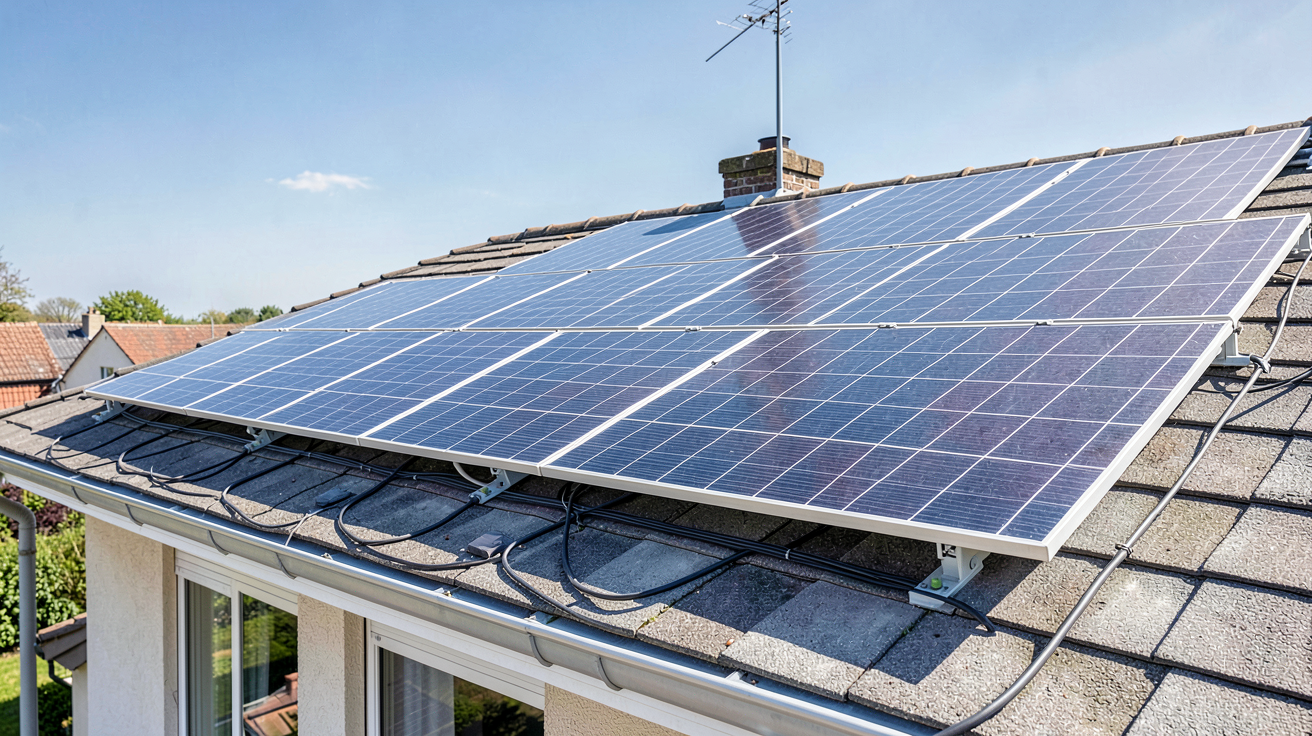 production d électricité par panneaux photovoltaïques montrant les principaux facteurs d'influence comme l'orientation et l'ensoleillement