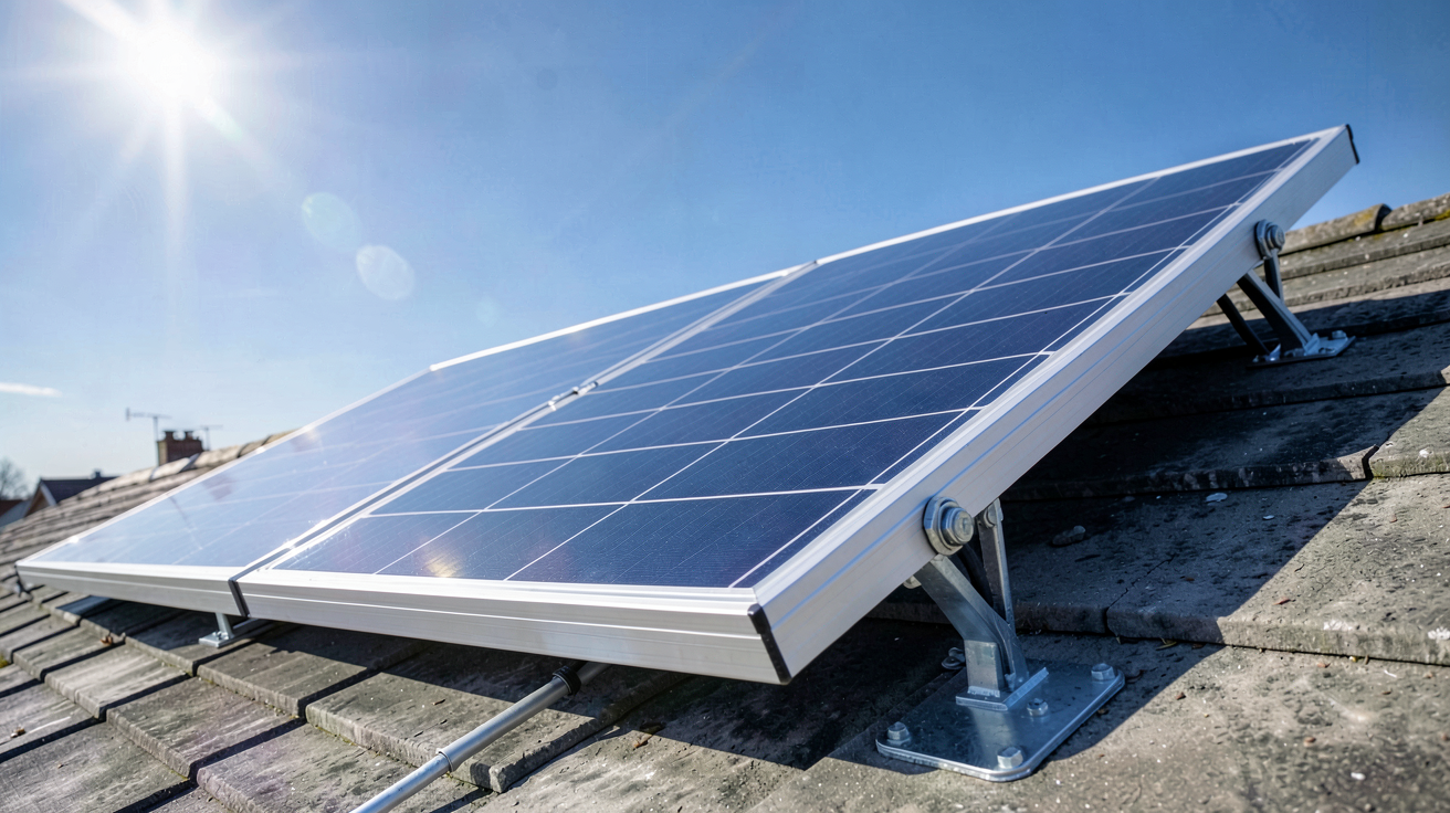 production solaire par m2 calculée à partir d'un panneau photovoltaïque installé sur un toit