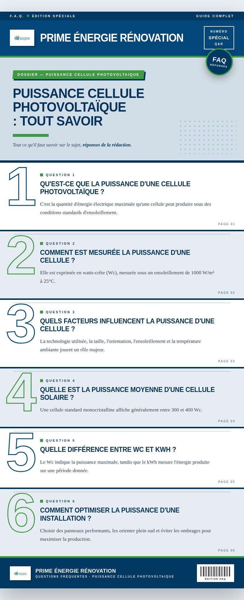 Infographie : Puissance cellule photovoltaïque : tout savoir