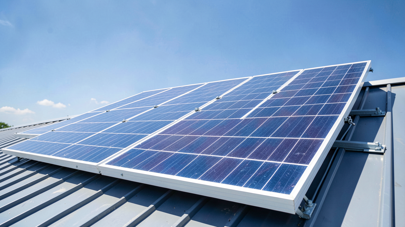 puissance max panneau photovoltaïque monocristallin haute performance installé sur un toit
