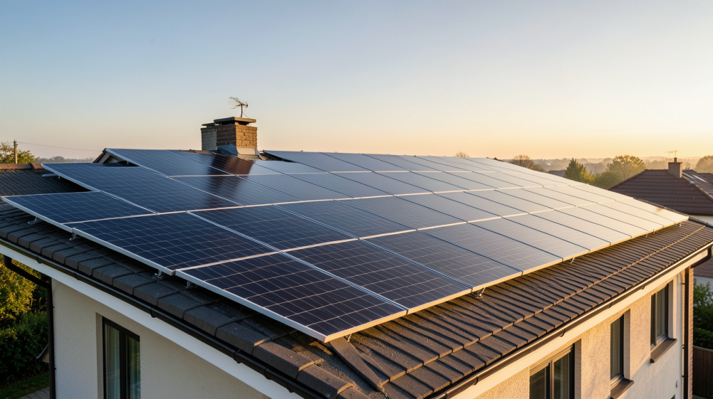 puissance maxi photovoltaïque particulier installée sur le toit d'une maison individuelle