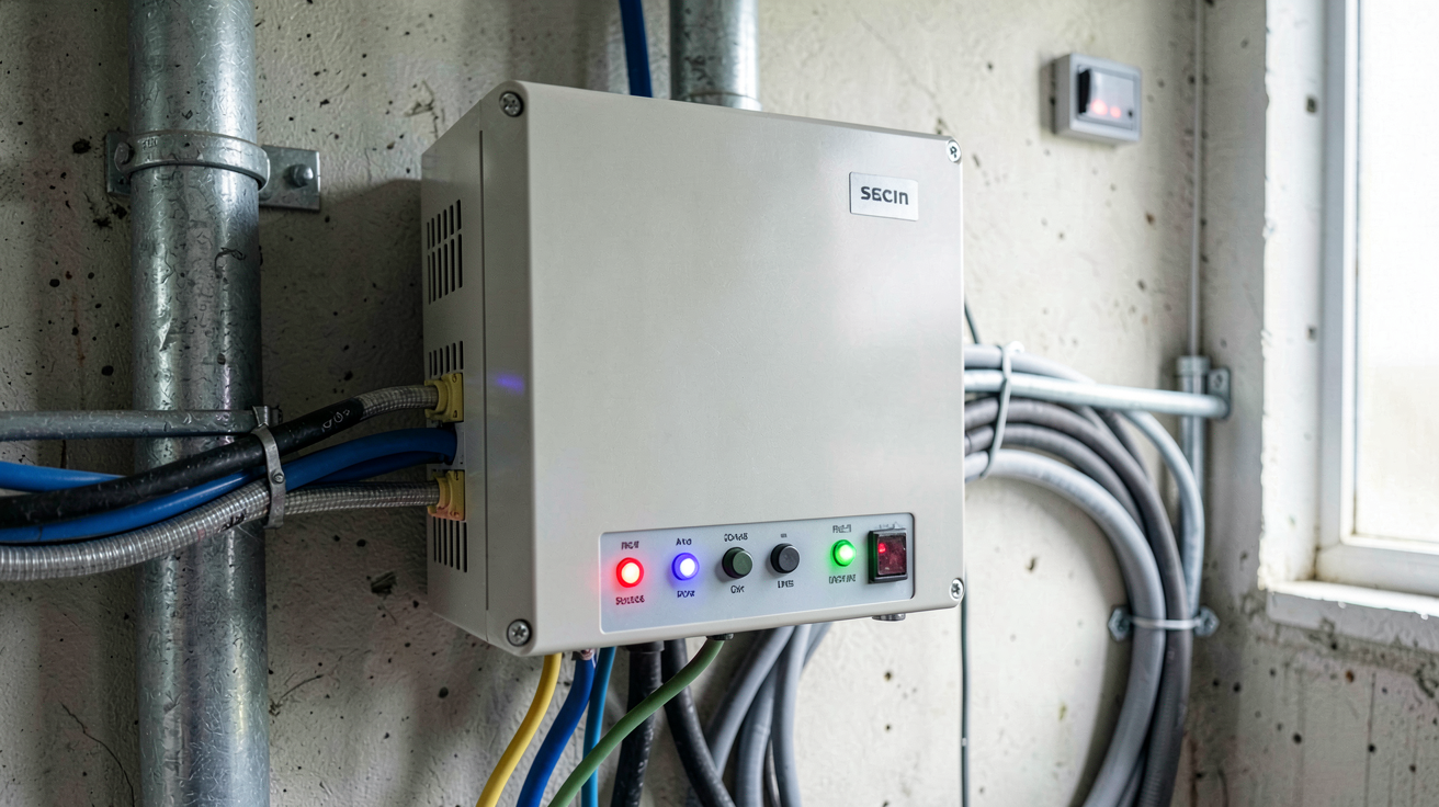puissance maximale photovoltaïque monophasé onduleur installé dans un local technique