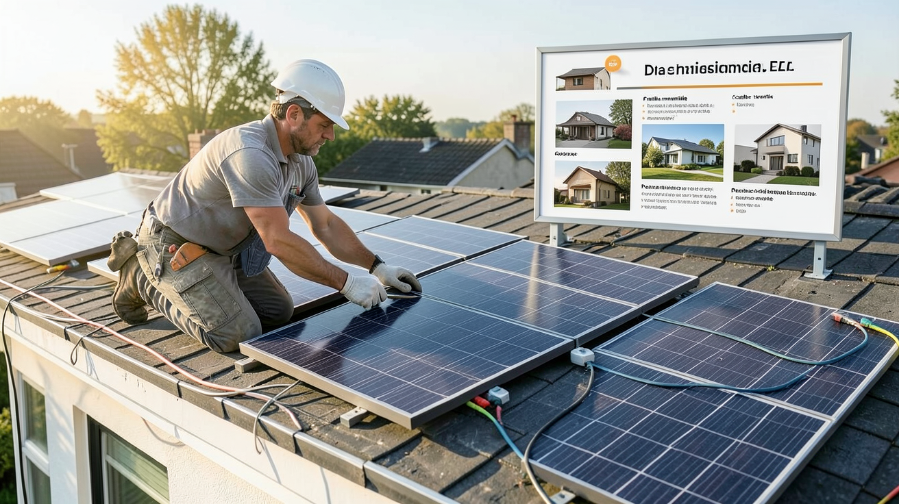 puissance des panneaux photovoltaïques illustrée par le dimensionnement pour différents profils de logement