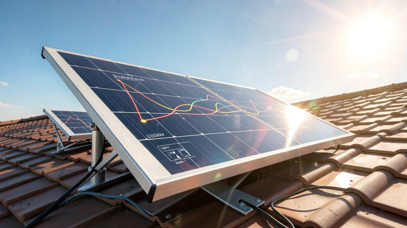 puissance photovoltaique courbe de production solaire comparant puissance crête et puissance réelle