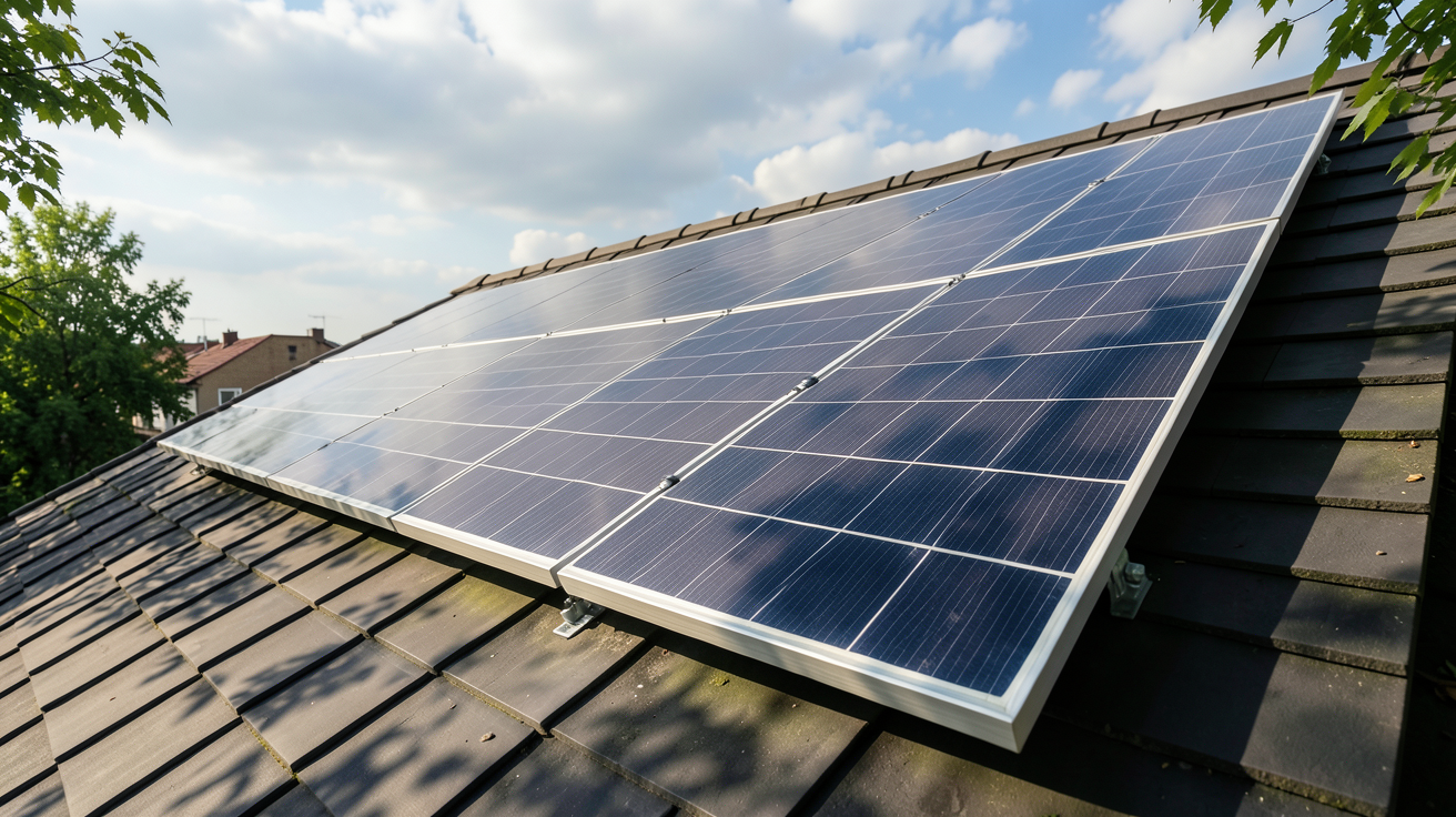 puissance photovoltaïque par m² impactée par les ombres des arbres sur un toit