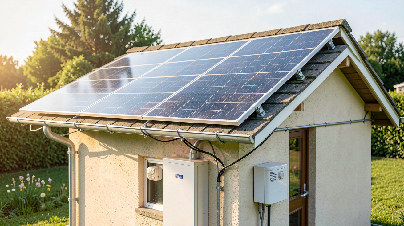 puissance photovoltaïque par m² pour couvrir les besoins d’un WC extérieur
