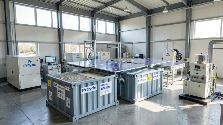pv cycle soren centre de recyclage de panneaux photovoltaïques avec installations industrielles modernes