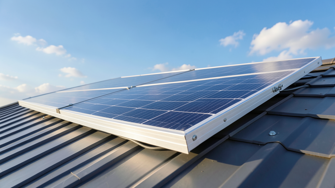 qcells q peak duo ml g9 375wc panneau solaire posé sur un toit avec détails techniques visibles