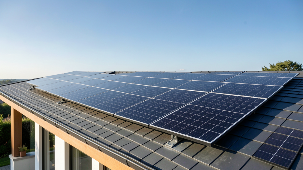 que choisir photovoltaique installation de panneaux solaires sur une maison contemporaine moderne