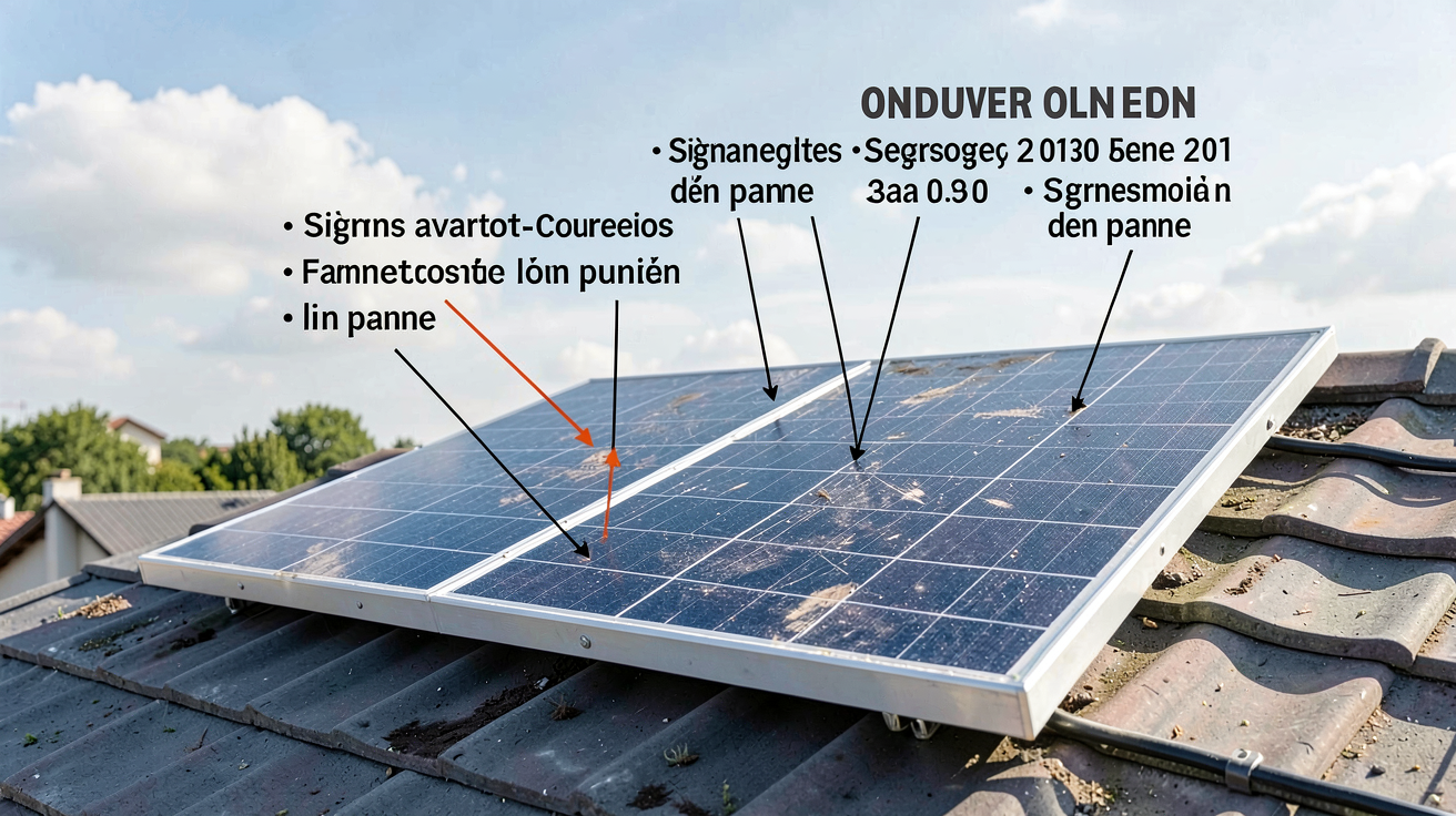 reparation onduleur solaire montrant les dix signes avant-coureurs d’une panne d’onduleur sur un toit ensoleillé