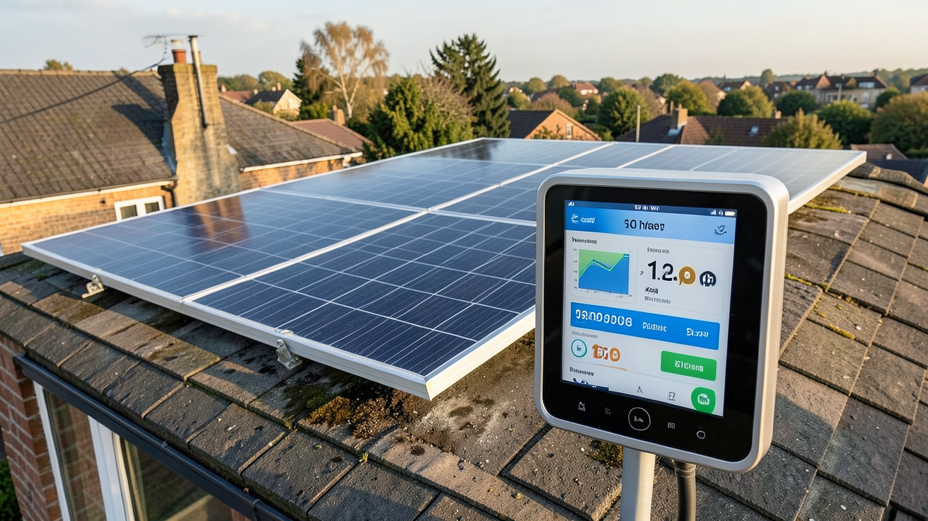 revendre son électricité solaire : panneau photovoltaïque sur toit avec compteur affichant tarifs de rachat 2026