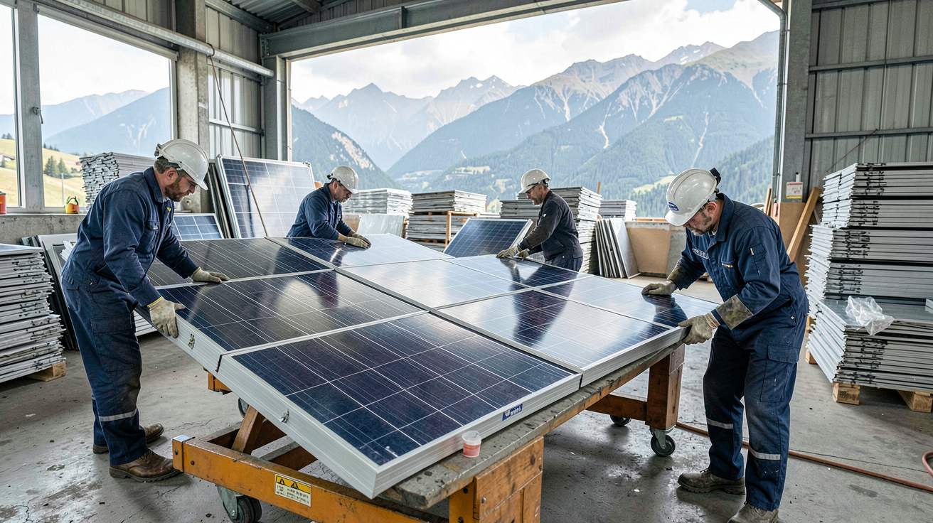 silicium panneau solaire en cours de recyclage dans un centre spécialisé, impact environnemental positif